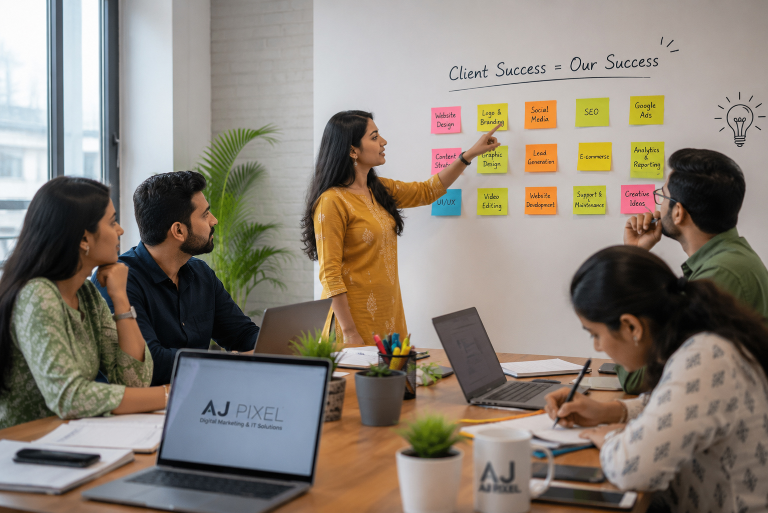 AJ Pixel digital marketing and IT solutions team